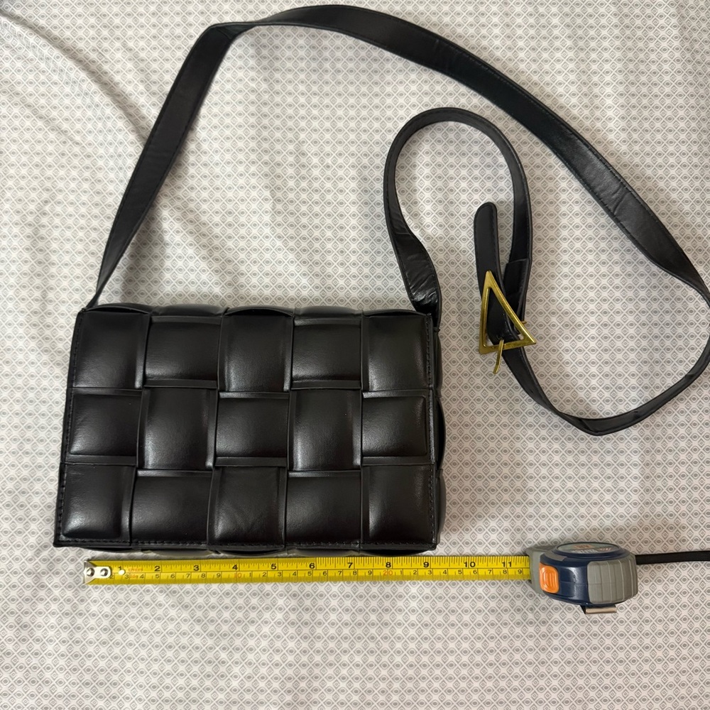 Black Crossbody Purse Padded Magnetic Button